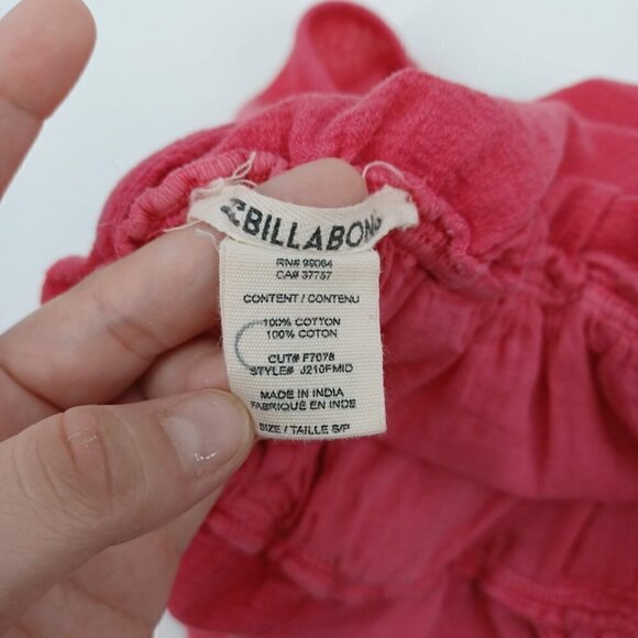 Billabong Pink Crossover Front Gauze Romper Women's S Boho Hippie Summer Beach - Picture 5 of 9